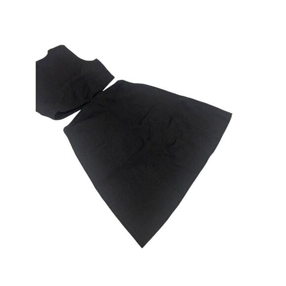 Maje Black Cut Out Detail Black Knit Stretch Short Mini Dress Womens Small? - Picture 3 of 11